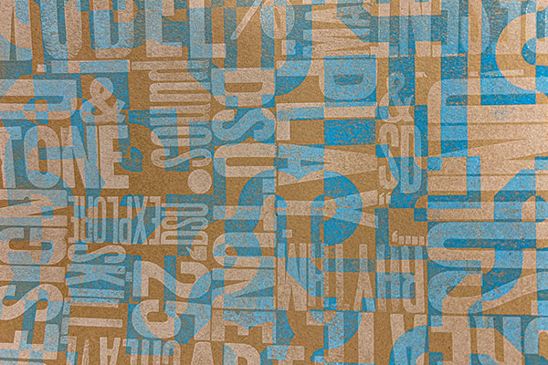 Letterpress design created by DSU Digital Arts and Design students.